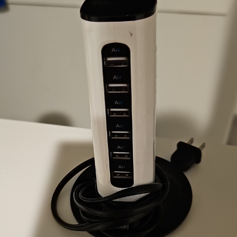White USB Charging Tower